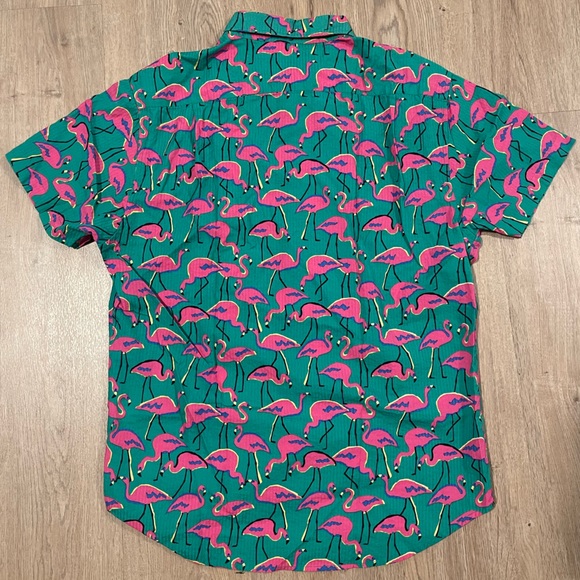 Bonobos Flamingo Summer Vacation Print Shirt size Medium - Picture 3 of 5